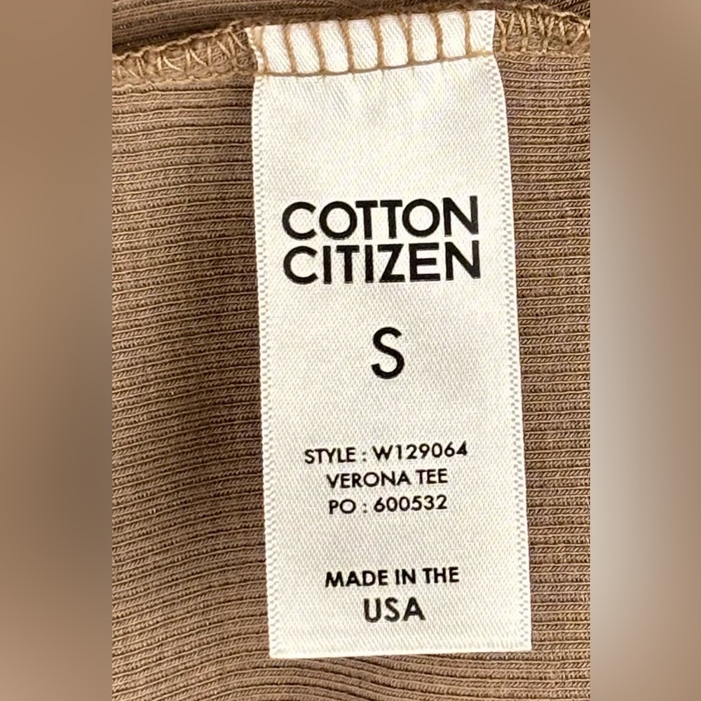Cotton Citizen Verona Tee in Camel Cast - Picture 6 of 7